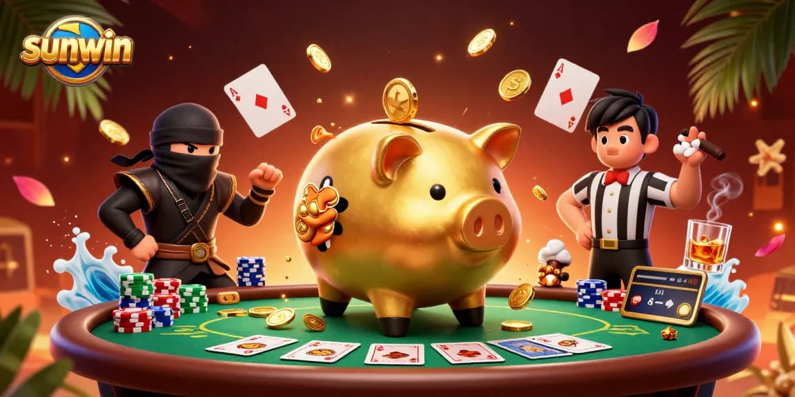 Engage with sunwin's thrilling poker action featuring dynamic characters and vibrant casino elements.