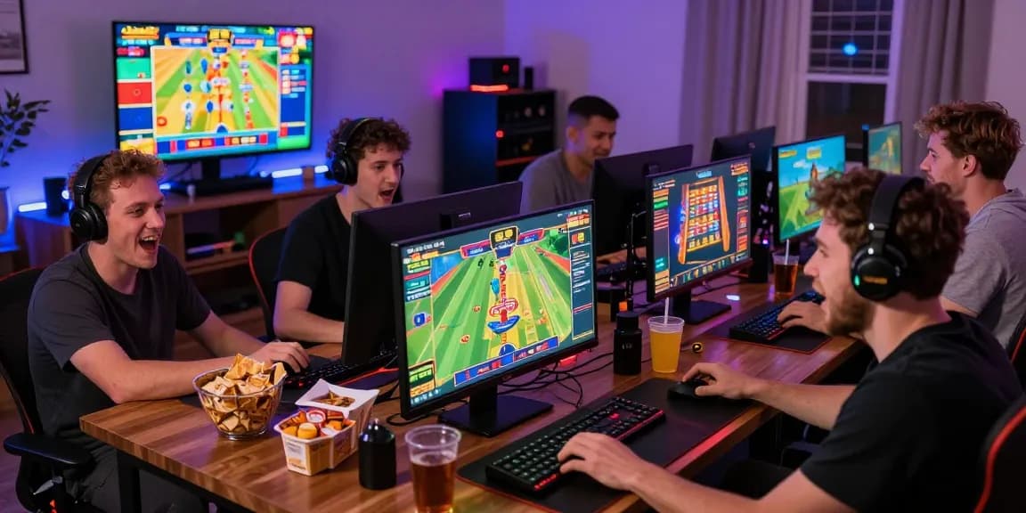 Exciting gaming moment at https://shbet.cruises/ with players enjoying diverse games in immersive home environment.