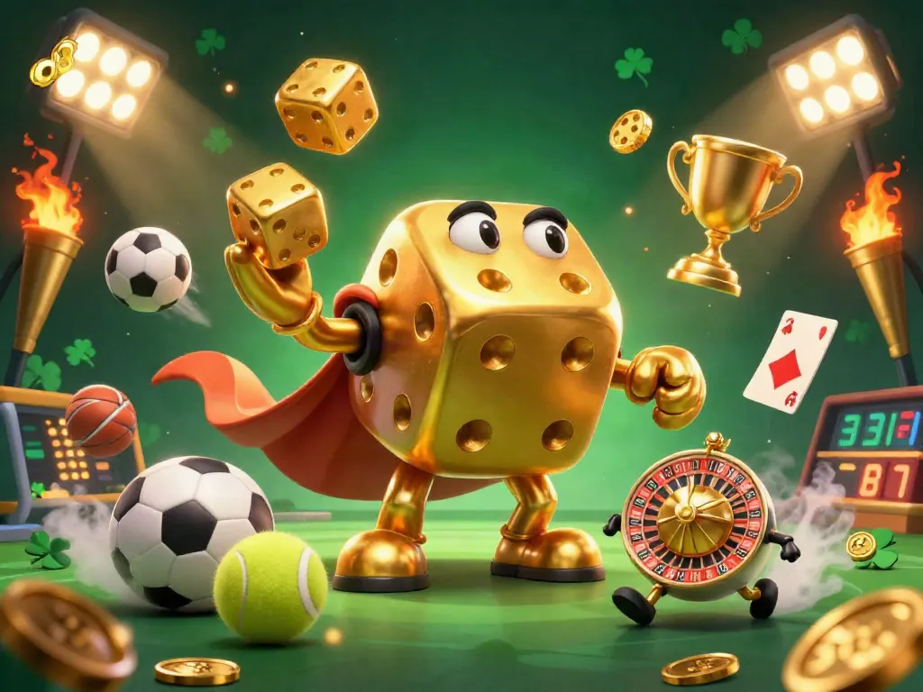 Experience thrilling bets with da88 featuring golden dice and dynamic sports action.