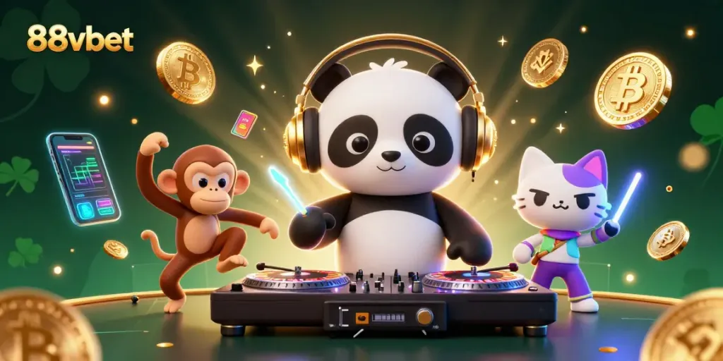 Join the excitement at 88vbet with dynamic characters enjoying casino gaming fun.