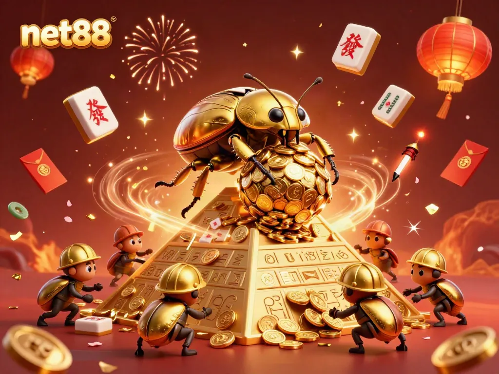 Experience thrilling gameplay at net88 with a vibrant casino-themed scene full of excitement and winnings.