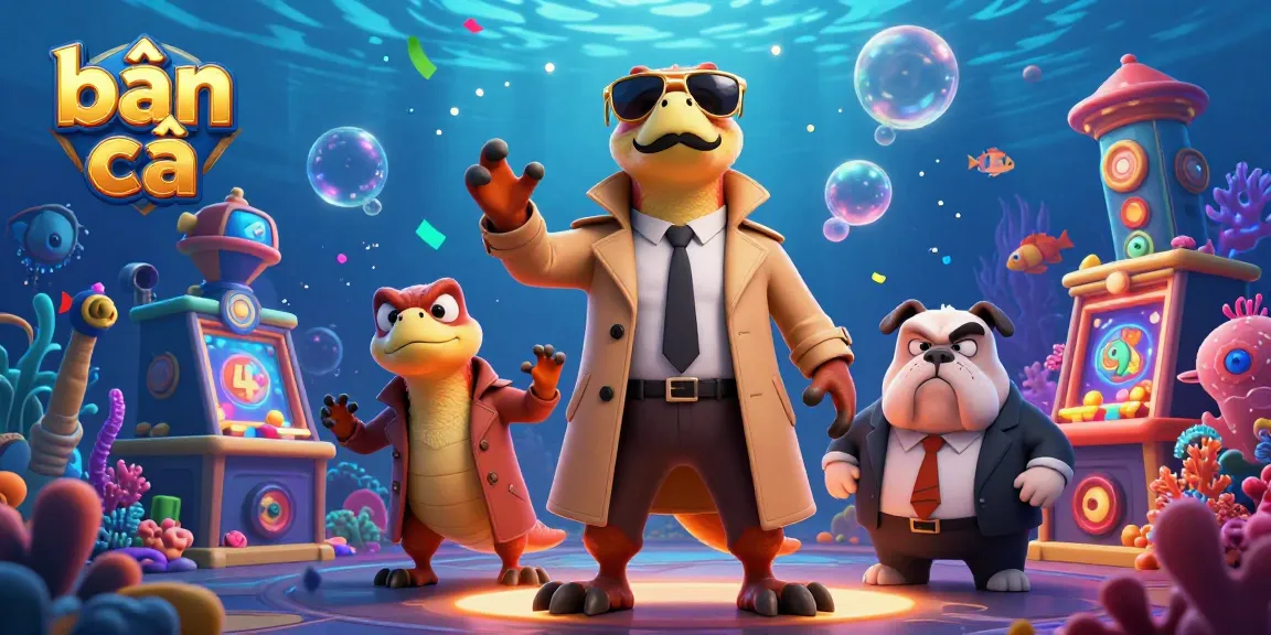 Engage in thrilling fish shooting with bắn cá as cartoon raptors navigate a vibrant underwater casino environment.
