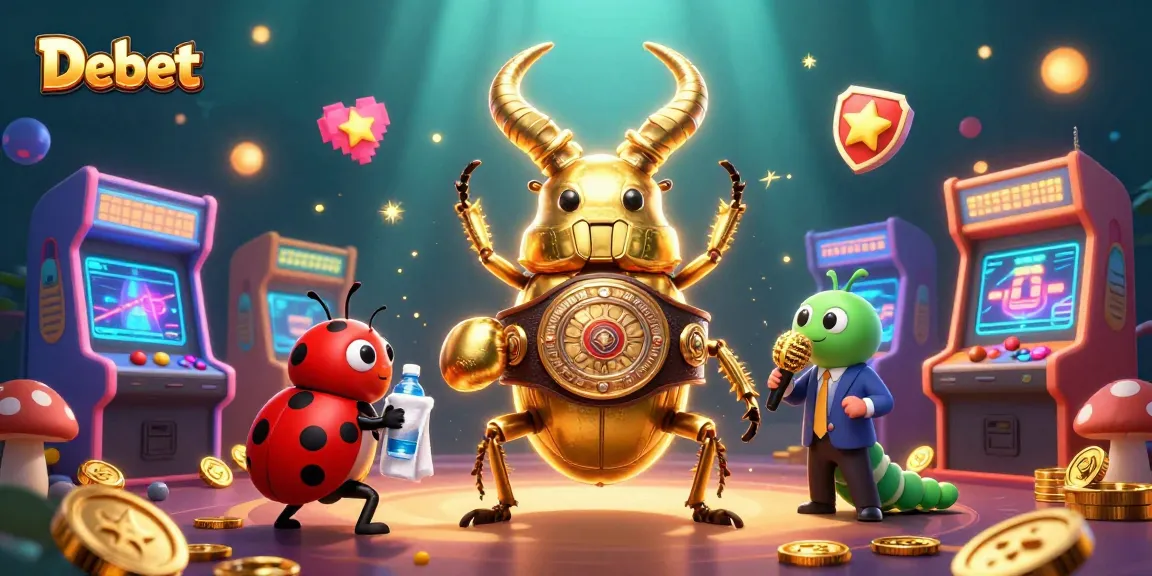 Bet on Debet with a dynamic fusion of gaming elements featuring cartoon characters and casino motifs.