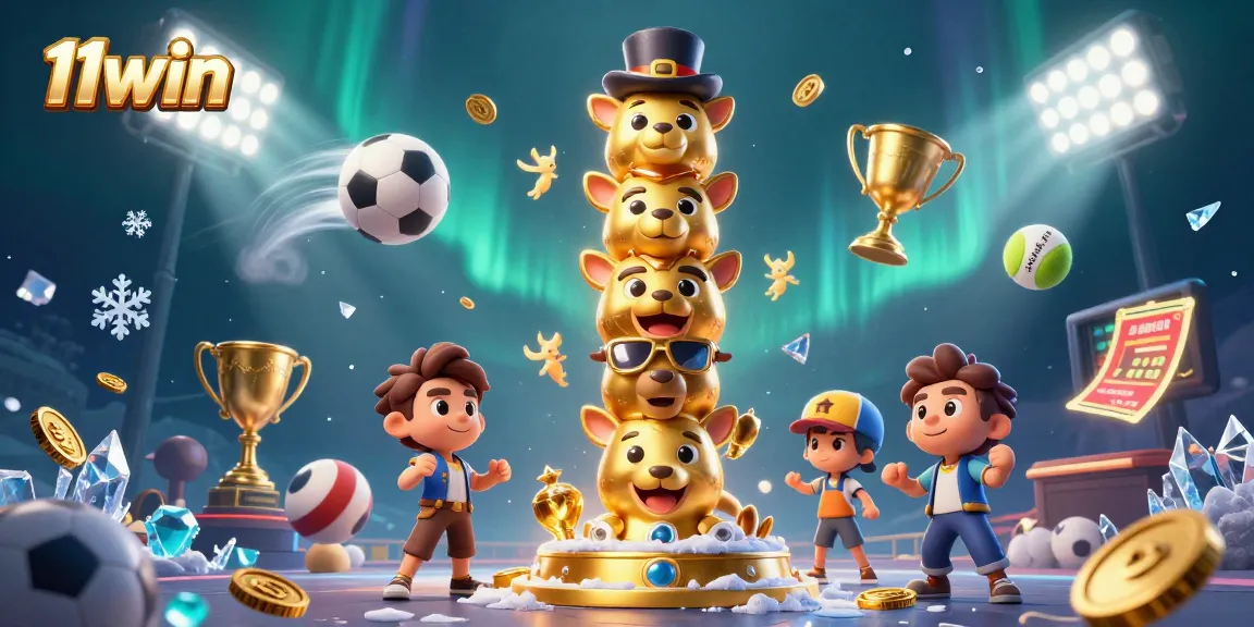 11win captivates bettors with a dynamic casino scene featuring animated elements and sports excitement.