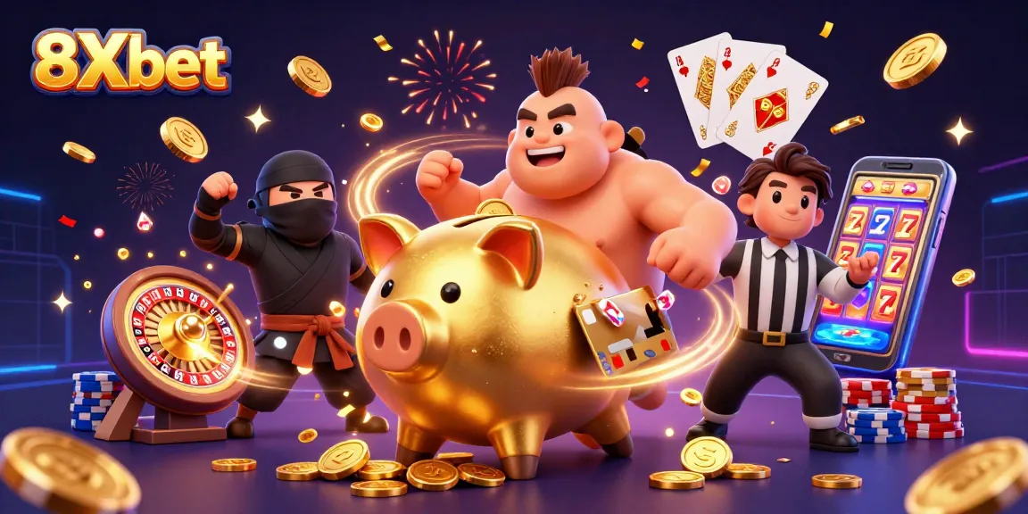 Experience excitement with 8Xbet as you explore vibrant casino games filled with festive elements.