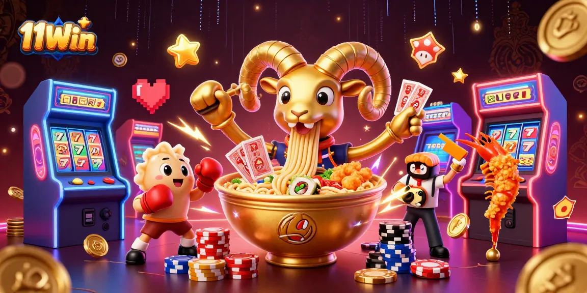 Join the fun at 11Win casino with vibrant characters and immersive gaming elements.
