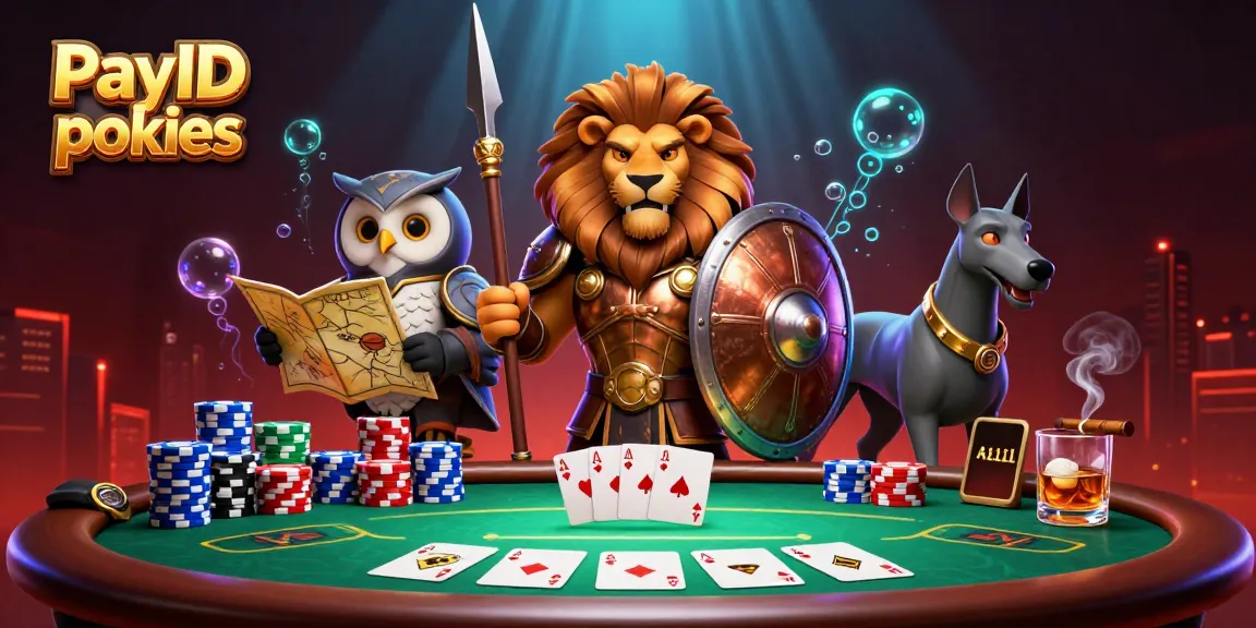 Engage with PayID pokies through an immersive 3D casino adventure illustration.