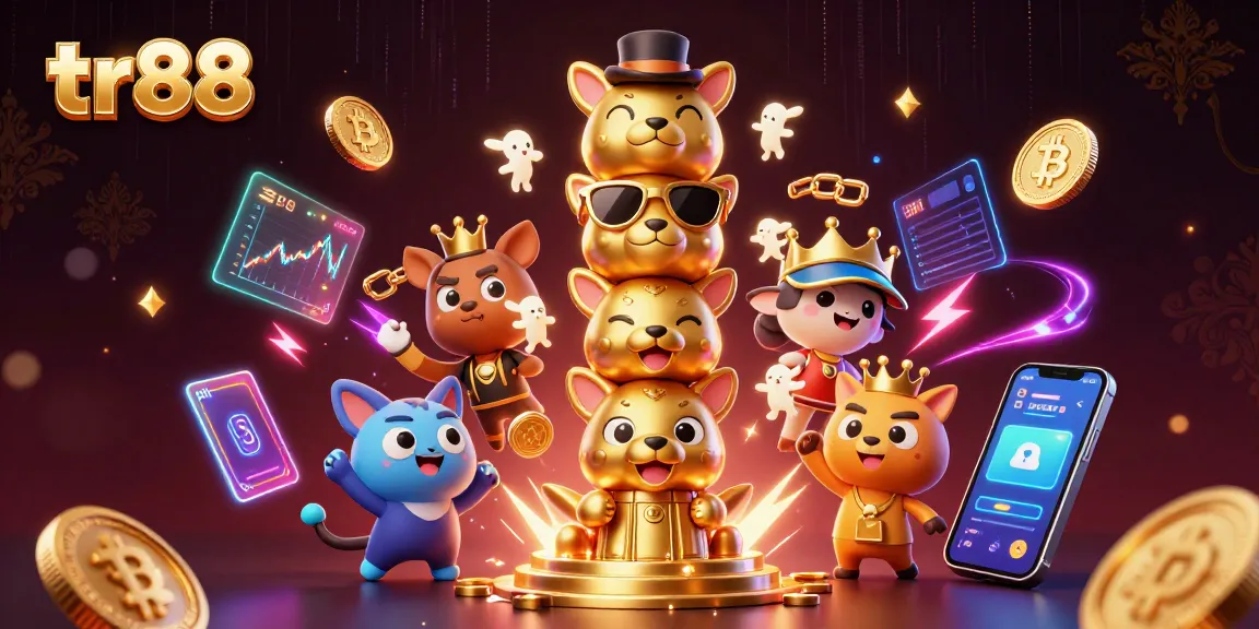 Spin the reels at tr88 with animated golden totem and dynamic crypto elements!