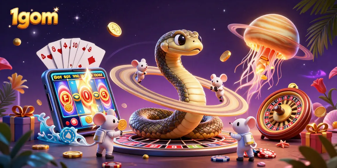 Engage in thrilling betting with 1gom as astronaut mice play on a cosmic roulette!