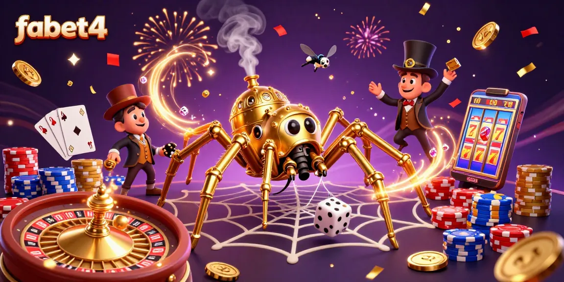 Experience thrilling gambling adventures at fabet4 with an enchanting casino illustration.