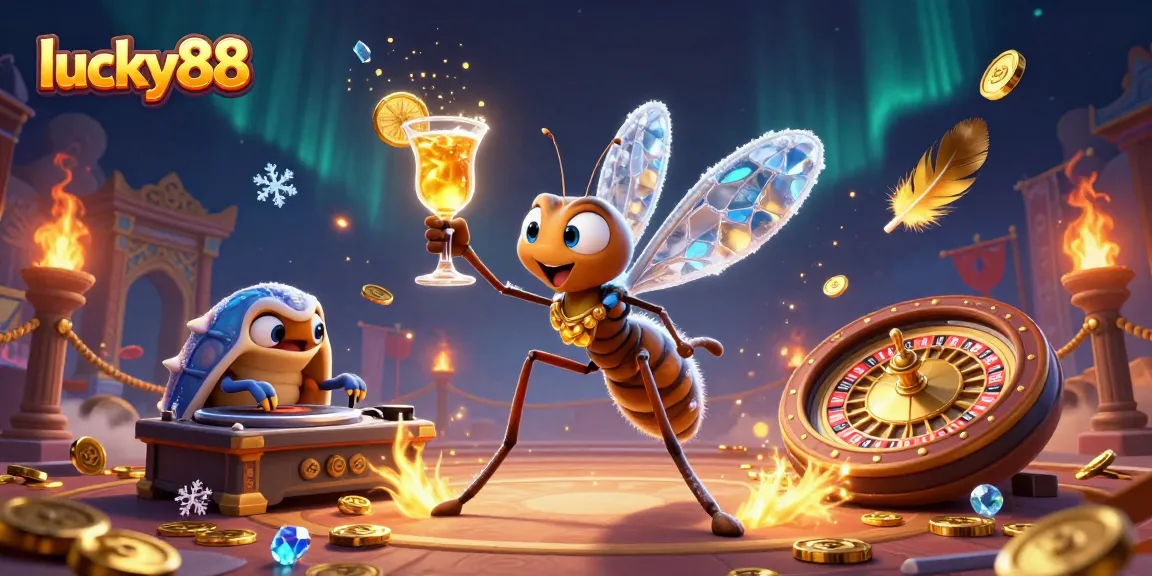 Engage with lucky88's thrilling casino experience featuring dynamic gaming characters and elements.