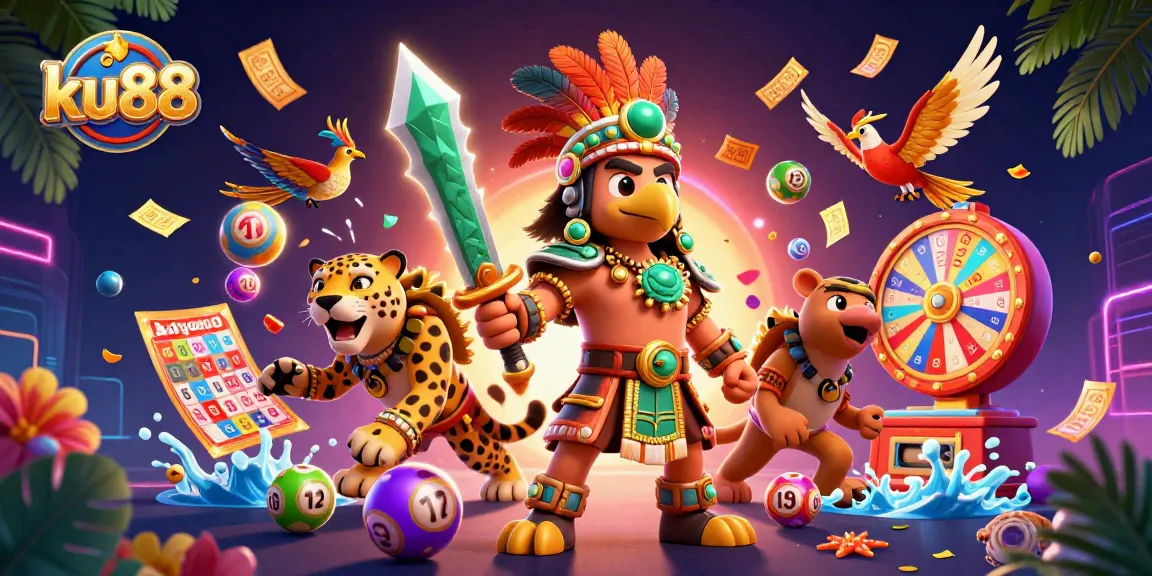 ku88 showcases an exciting lottery scene with vibrant characters and dynamic gameplay elements.